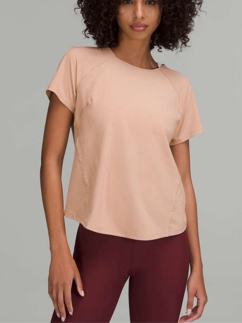 Women’s Short-Sleeve Crew Neck Top in Nude